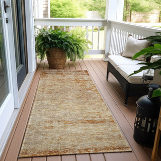 Piper Looms Chantille Abstract ACN1164 Copper Machine Washable Area Rug Runner Outdoor Lifestyle Image Feature