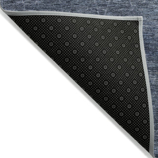 Piper Looms Chantille Geometric ACN1165 Navy Machine Washable Area Rug Backing Image