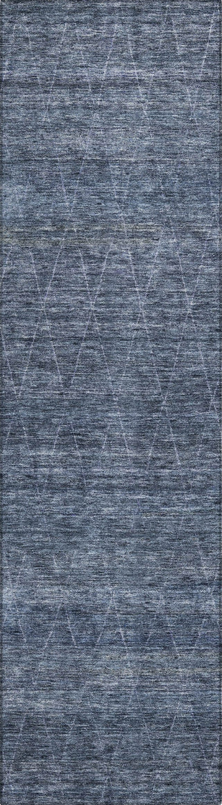 Piper Looms Chantille Geometric ACN1165 Navy Machine Washable Area Rug Runner Main Image