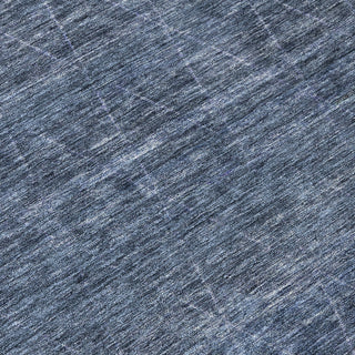 Piper Looms Chantille Geometric ACN1165 Navy Machine Washable Area Rug Swatch Image