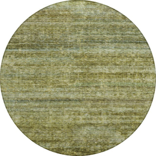 Piper Looms Chantille Stripes ACN1166 Olive Machine Washable Area Rug Round Main Image