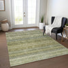 Piper Looms Chantille Stripes ACN1167 Aloe Machine Washable Area Rug Lifestyle Image Feature
