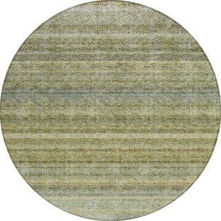 Piper Looms Chantille Stripes ACN1167 Aloe Machine Washable Area Rug Round Main Image