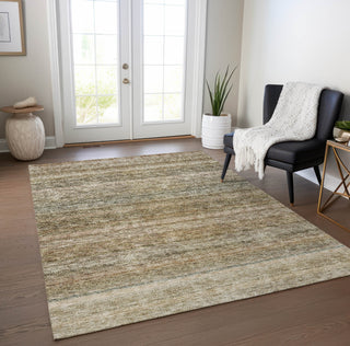 Piper Looms Chantille Stripes ACN1167 Copper Machine Washable Area Rug Lifestyle Image Feature