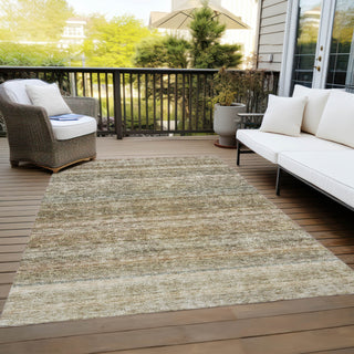Piper Looms Chantille Stripes ACN1167 Copper Machine Washable Area Rug Outdoor Lifestyle Image Feature