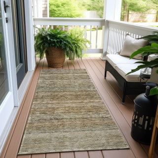 Piper Looms Chantille Stripes ACN1167 Copper Machine Washable Area Rug Runner Outdoor Lifestyle Image Feature