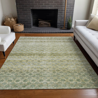 Piper Looms Chantille Stripes ACN1168 Aloe Machine Washable Area Rug Lifestyle Image Feature
