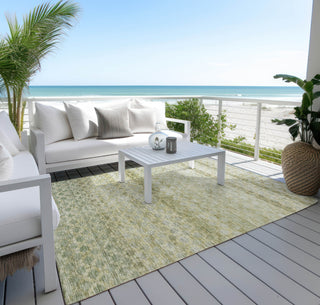 Piper Looms Chantille Stripes ACN1168 Aloe Machine Washable Area Rug Outdoor Lifestyle Image Feature