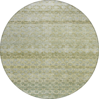 Piper Looms Chantille Stripes ACN1168 Aloe Machine Washable Area Rug Round Main Image
