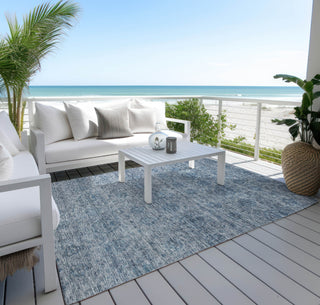 Piper Looms Chantille Global ACN1170 Blue Machine Washable Area Rug Outdoor Lifestyle Image Feature