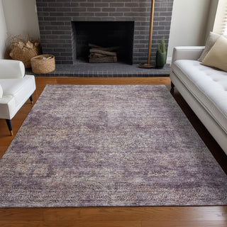 Piper Looms Chantille Global ACN1172 Plum Machine Washable Area Rug Lifestyle Image Feature