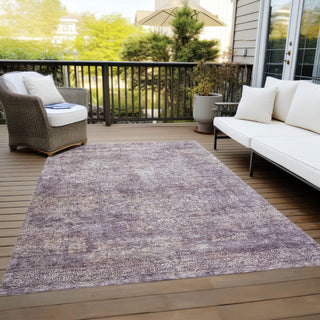 Piper Looms Chantille Global ACN1172 Plum Machine Washable Area Rug Outdoor Lifestyle Image Feature