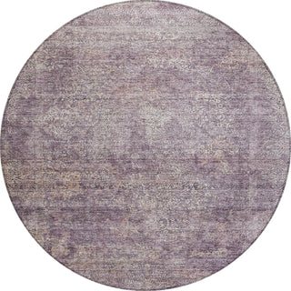 Piper Looms Chantille Global ACN1172 Plum Machine Washable Area Rug Round Main Image