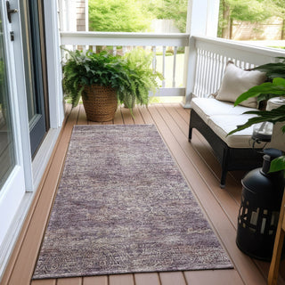 Piper Looms Chantille Global ACN1172 Plum Machine Washable Area Rug Runner Outdoor Lifestyle Image Feature