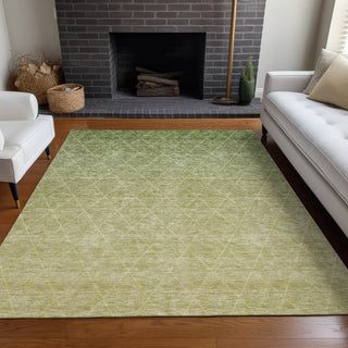 Piper Looms Chantille Geometric ACN1175 Aloe Machine Washable Area Rug Lifestyle Image Feature