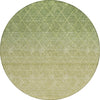 Piper Looms Chantille Geometric ACN1175 Aloe Machine Washable Area Rug Round Main Image