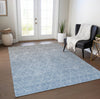 Piper Looms Chantille Geometric ACN1175 Blue Machine Washable Area Rug Lifestyle Image Feature