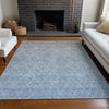 Piper Looms Chantille Geometric ACN1175 Blue Machine Washable Area Rug Lifestyle Image Feature