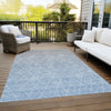 Piper Looms Chantille Geometric ACN1175 Blue Machine Washable Area Rug Outdoor Lifestyle Image Feature