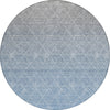 Piper Looms Chantille Geometric ACN1175 Blue Machine Washable Area Rug Round Main Image