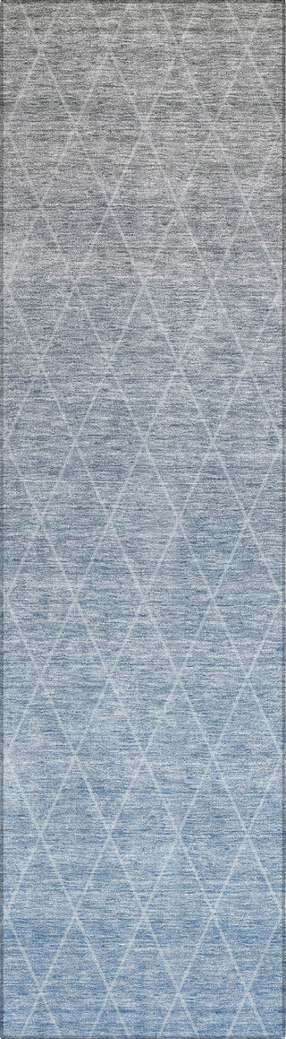 Piper Looms Chantille Geometric ACN1175 Blue Machine Washable Area Rug Runner Main Image