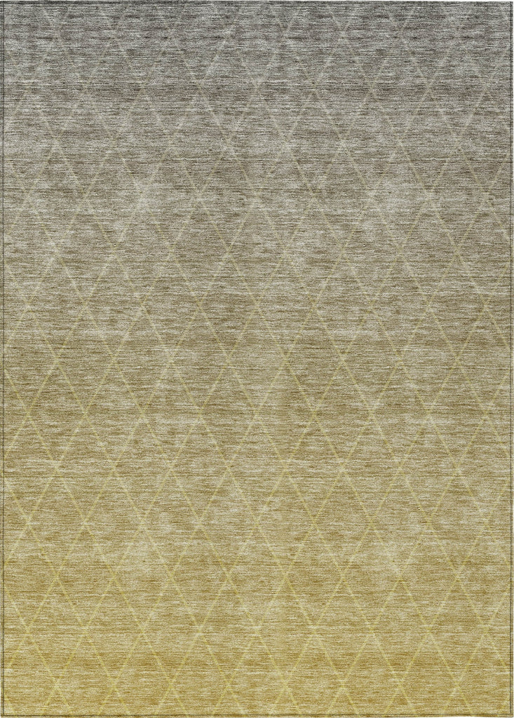 Piper Looms Chantille Geometric ACN1175 Gold Machine Washable Area Rug main image