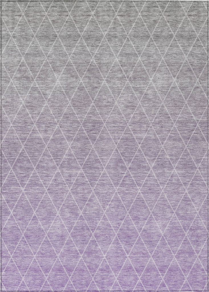 Piper Looms Chantille Geometric ACN1175 Lavender Machine Washable Area Rug main image