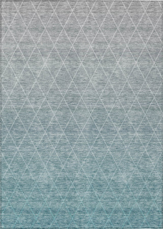 Piper Looms Chantille Geometric ACN1175 Teal Machine Washable Area Rug main image