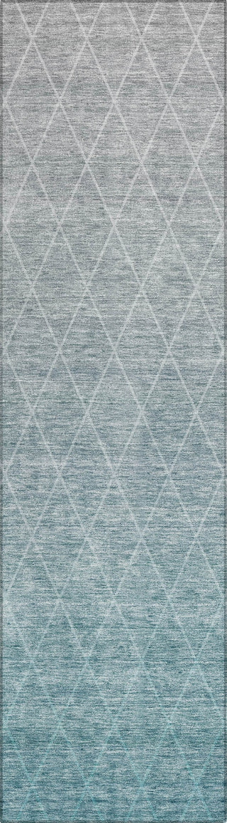 Piper Looms Chantille Geometric ACN1175 Teal Machine Washable Area Rug Runner Main Image