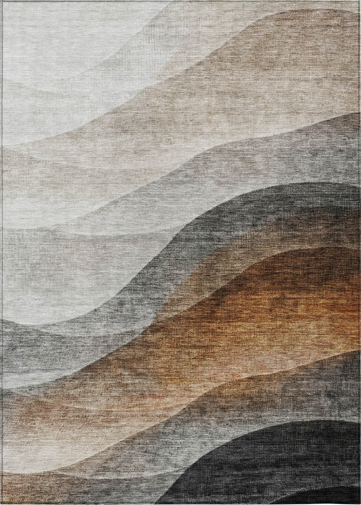 Piper Looms Chantille Swirls ACN1176 Khaki Machine Washable Area Rug main image