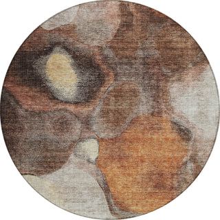 Piper Looms Chantille Modern ACN1177 Coffee Machine Washable Area Rug Round Main Image