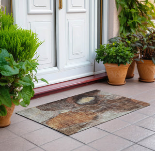 Piper Looms Chantille Modern ACN1177 Coffee Machine Washable Area Rug Scatter Outdoor Lifestyle Image Feature