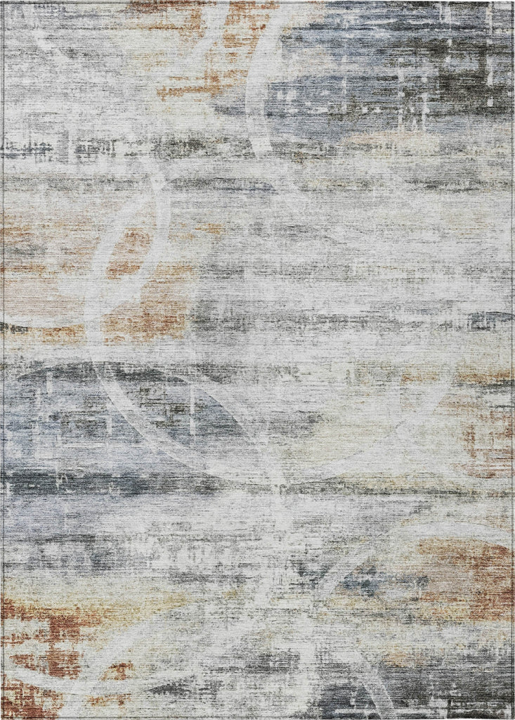 Piper Looms Chantille Geometric ACN1178 Silver Machine Washable Area Rug main image