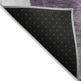Piper Looms Chantille Squares ACN1190 Eggplant Machine Washable Area Rug Backing Image