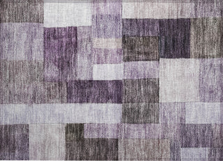 Piper Looms Chantille Squares ACN1190 Eggplant Machine Washable Area Rug Scatter Main Image