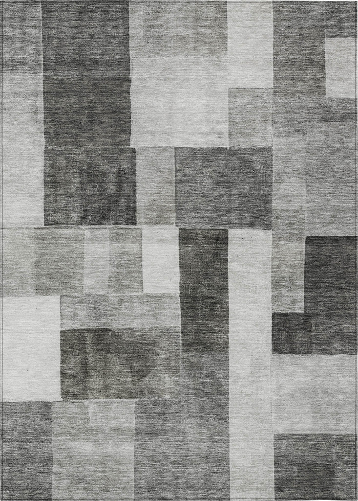Piper Looms Chantille Squares ACN1190 Pewter Machine Washable Area Rug main image