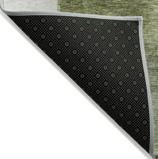 Piper Looms Chantille Squares ACN1190 Sage Machine Washable Area Rug Backing Image