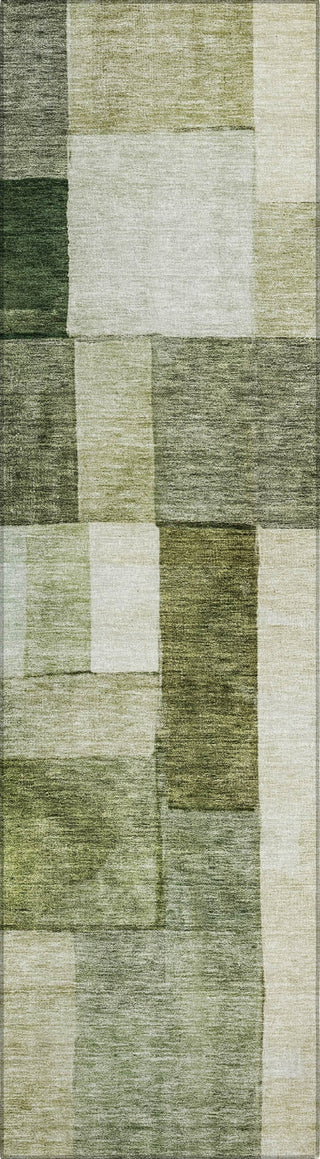 Piper Looms Chantille Squares ACN1190 Sage Machine Washable Area Rug Runner Main Image