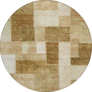 Piper Looms Chantille Squares ACN1190 Terracotta Machine Washable Area Rug Round Main Image