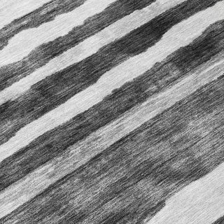 Piper Looms Chantille Stripes ACN1191 Charcoal Machine Washable Area Rug Swatch Image