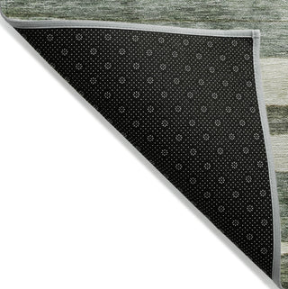 Piper Looms Chantille Stripes ACN1191 Sage Machine Washable Area Rug Backing Image