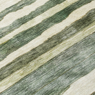 Piper Looms Chantille Stripes ACN1191 Sage Machine Washable Area Rug Swatch Image