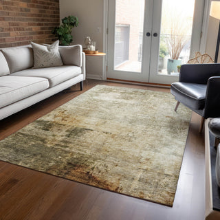 Piper Looms Chantille Abstract ACN1193 Linen Machine Washable Area Rug Lifestyle Image Feature