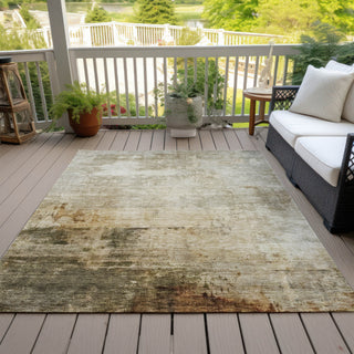 Piper Looms Chantille Abstract ACN1193 Linen Machine Washable Area Rug Outdoor Lifestyle Image Feature
