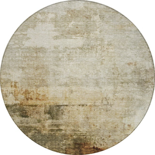 Piper Looms Chantille Abstract ACN1193 Linen Machine Washable Area Rug Round Main Image