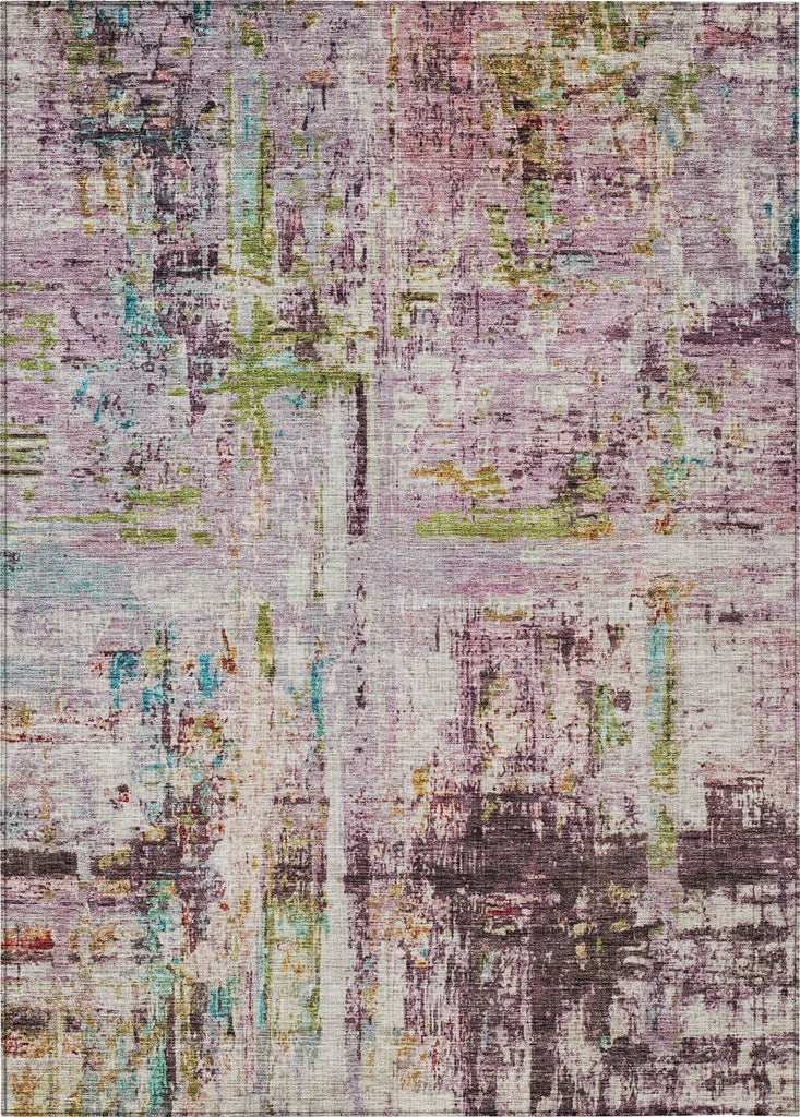 Piper Looms Chantille Abstract ACN1194 Lavender Machine Washable Area Rug main image