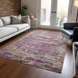 Piper Looms Chantille Abstract ACN1196 Blush Machine Washable Area Rug Lifestyle Image Feature