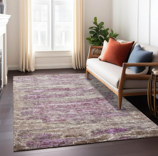 Piper Looms Chantille Abstract ACN1196 Blush Machine Washable Area Rug Lifestyle Image Feature