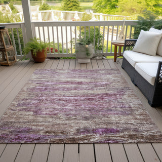 Piper Looms Chantille Abstract ACN1196 Blush Machine Washable Area Rug Outdoor Lifestyle Image Feature