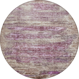 Piper Looms Chantille Abstract ACN1196 Blush Machine Washable Area Rug Round Main Image